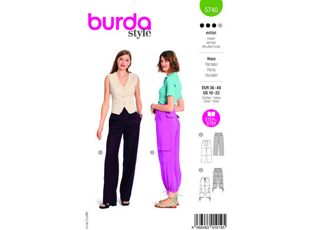 Burda 5740 - Bukse.