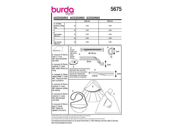 Burda 5759 - Balaclava, votter og muffe.