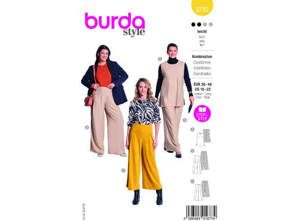 Burda 5793 - Topp og bukse.