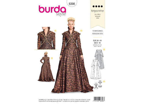 Burda 7171 - Renessansekjole