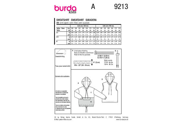 Burda 9213 - Hettegenser og vest.