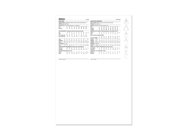 Butterick 6924- Skjorte til dame