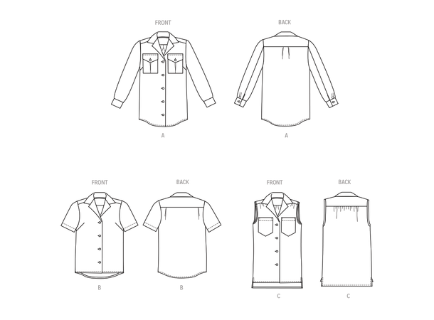 Butterick 6924- Skjorte til dame