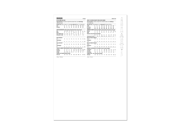 Butterick 6926- Kjole til dame