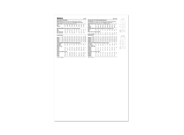 Butterick 6944- Bukse til dame
