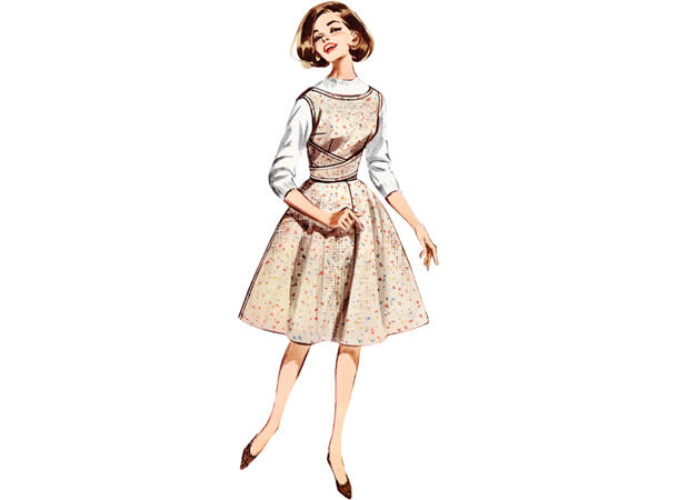 Butterick 6955- Vintage kjole til dame