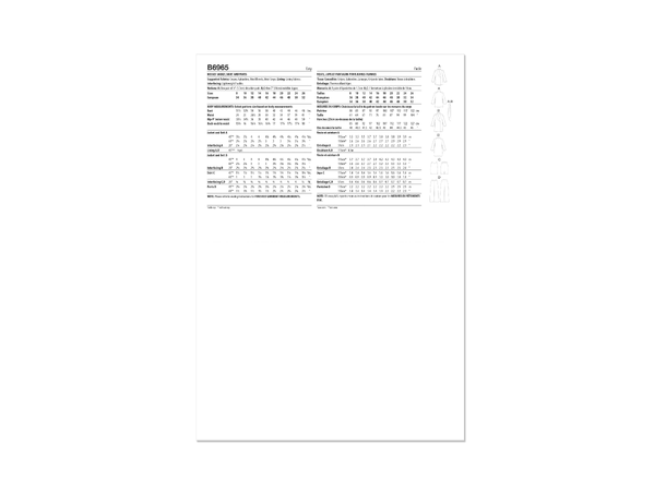 Butterick 6965- Klespakke til dame