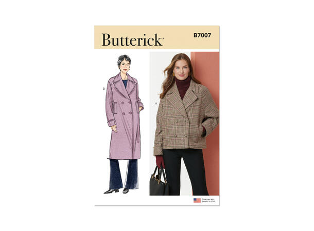 Butterick 7007-Jakke og kåpe til dame