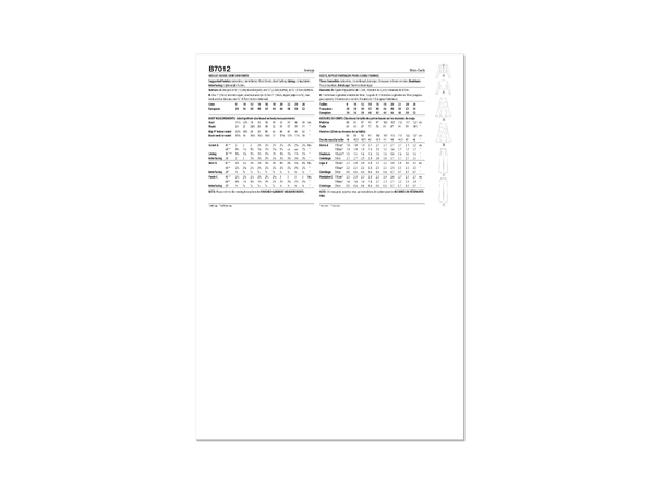 Butterick 7012- klespakke til dame