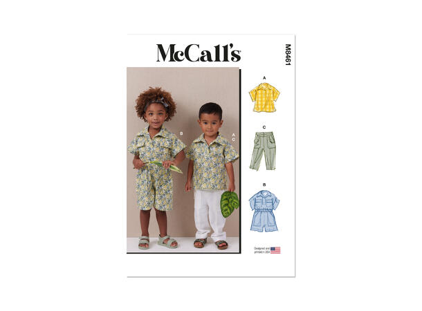 McCall's 8461 - Topp, romper og bukse til barn.