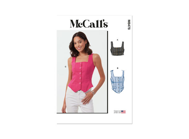 McCall's 8478 - Korsett topp.
