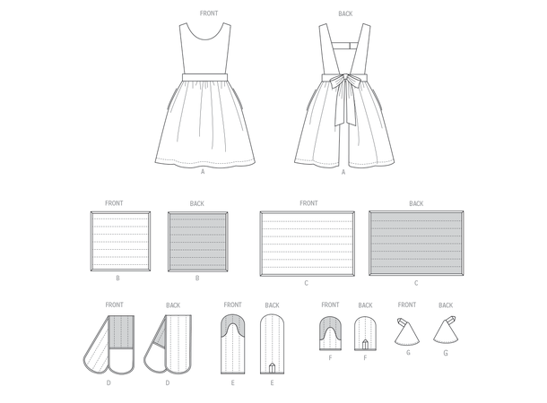 McCall's 8494 - Forkle og kjøkkentilbehør.