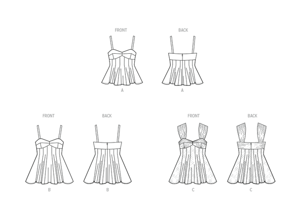 McCall's 8509 - Peplum topp.