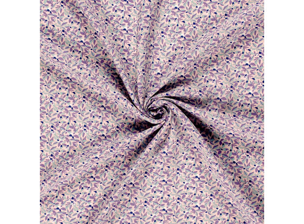 Viskose Poplin Printed flowers, Lavendel 