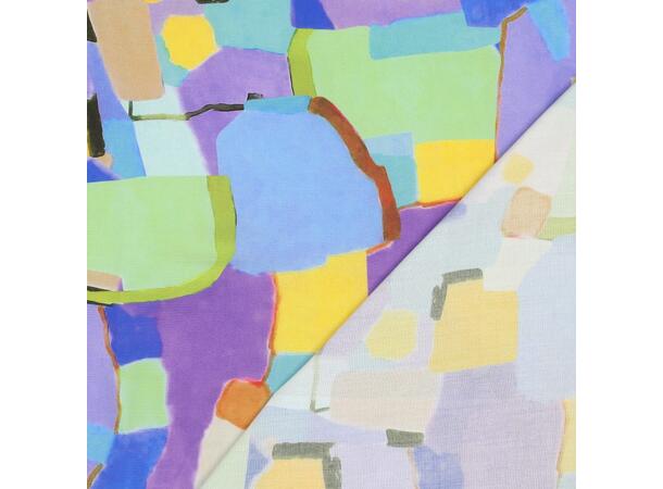 Viskose RADIANCE DIGITAL ABSTRACT - PURPLE 