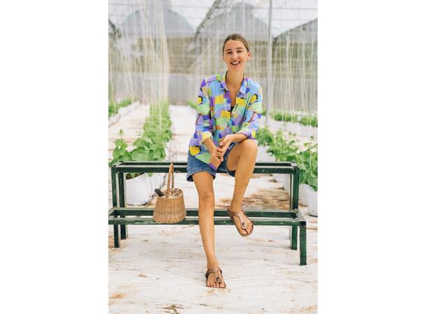 Viskose RADIANCE DIGITAL ABSTRACT - PURPLE 