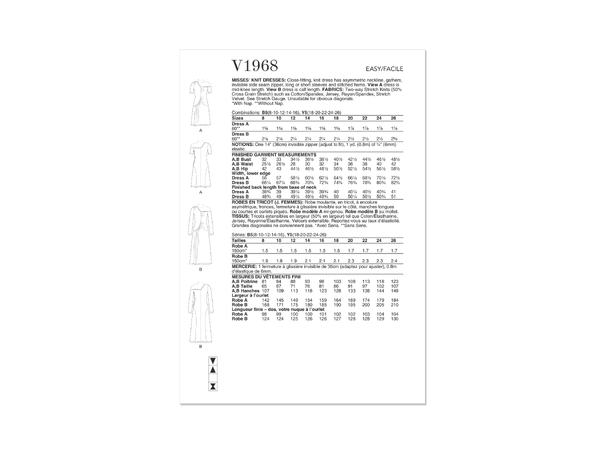 Vogue 1968 - Kjole med skulderdetaljer.