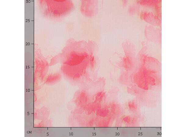 Bomull Sateng DIGITAL FLOWERS - PINK 
