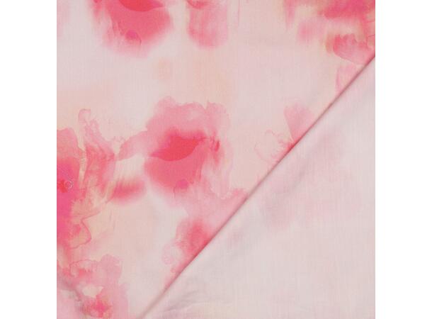 Bomull Sateng DIGITAL FLOWERS - PINK