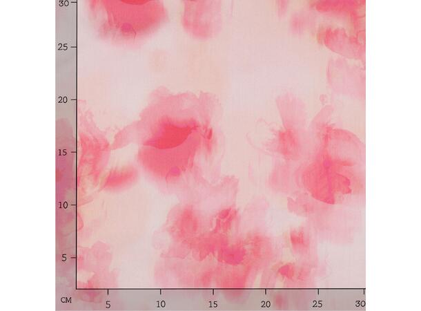 Bomull Sateng DIGITAL FLOWERS - PINK