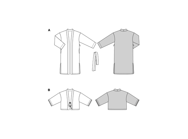 Burda 5720 - Kimono og jakke.