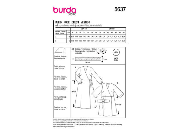 Burda 5766 - Kjole.