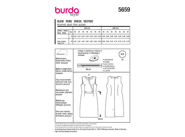 Burda 5766 - Kjole.