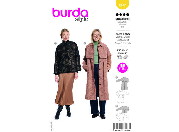 Burda 5769 - Kåpe og jakke.