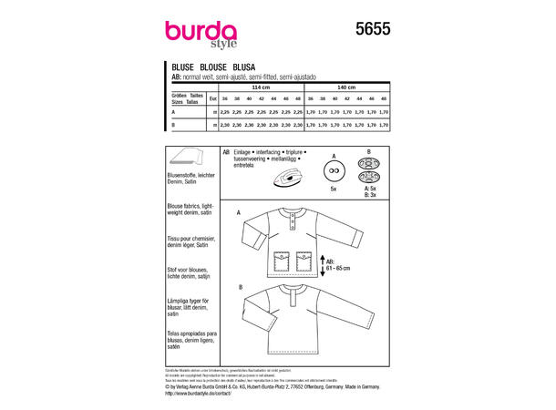 Burda 5775 - Bluse.