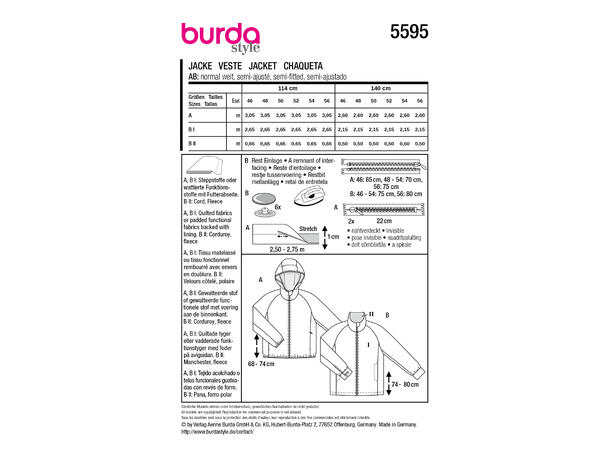 Burda 5883 - Jakke