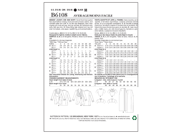 Butterick 6108- Retro Klespakke