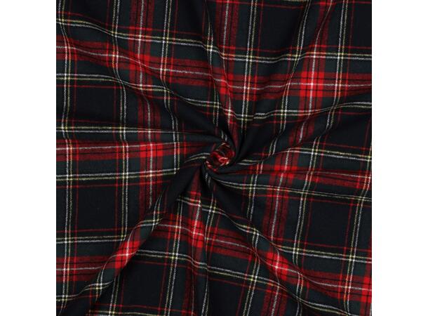 Flanell Børstet flanell Ruter marine/rød