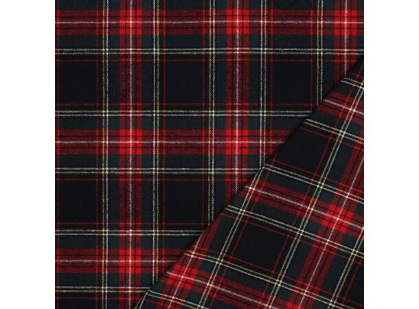 Flanell Børstet flanell Ruter marine/rød