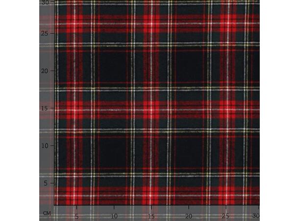 Flanell Børstet flanell Ruter marine/rød