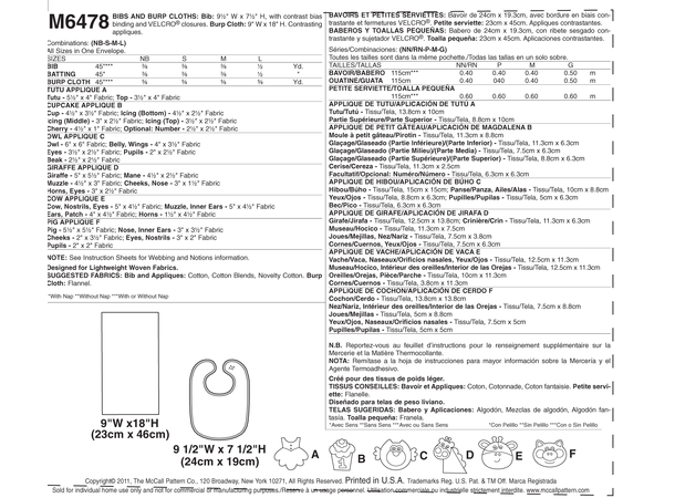McCall's 6478 - Smekker og gulpekluter.