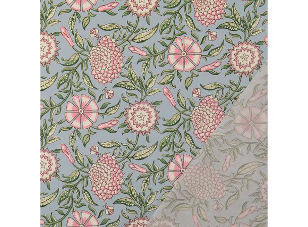 Poplin, Blomster Blomster - Indigo 
