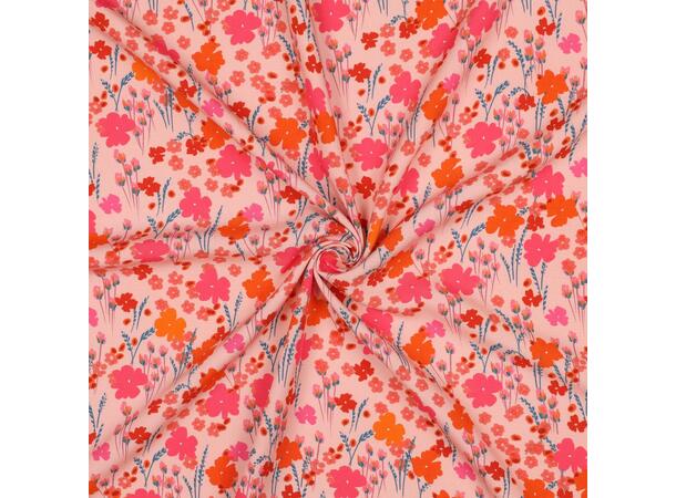 Viskose LENZING™ ECOVERO™ Blomster - fersken