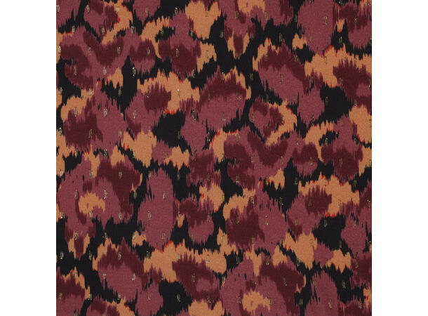 Viskose Lurex Animal Skin - Sort