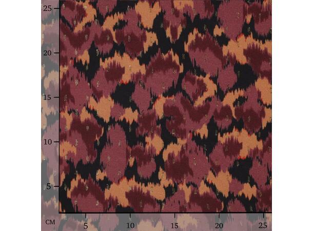 Viskose Lurex Animal Skin - Sort