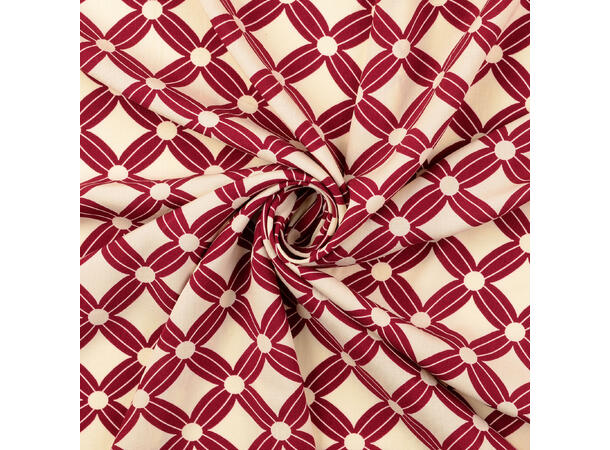 Viskose Poplin Wine red