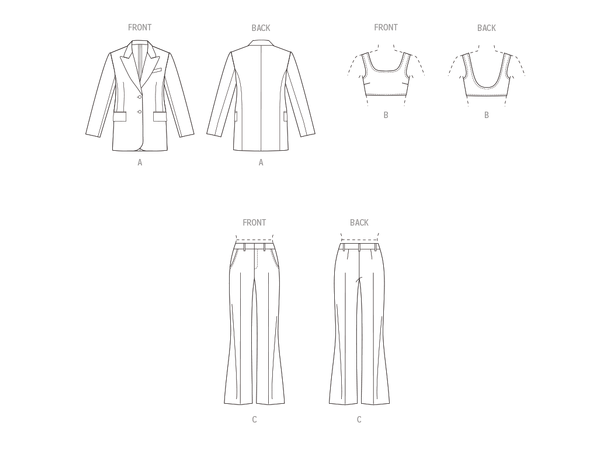 Vogue 1960 - Blazer, topp og bukse.