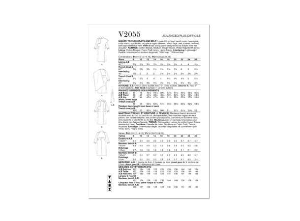 Vogue 2055 - Trenchcoat.