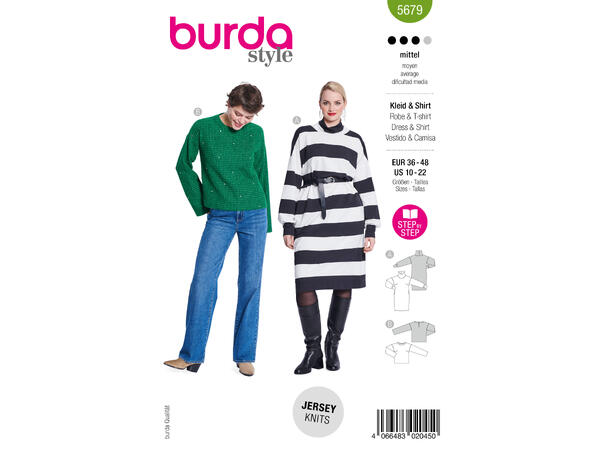 Burda 5719 - Kjole.