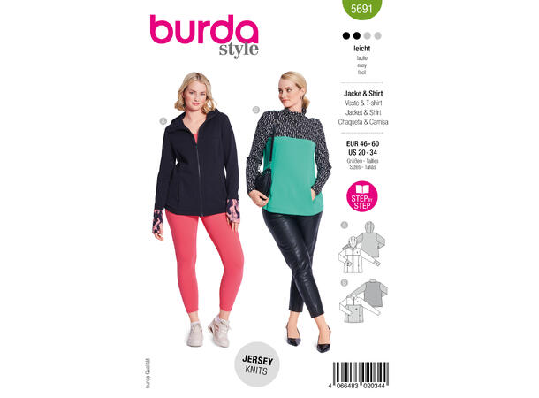 Burda 5729 - Jakke.