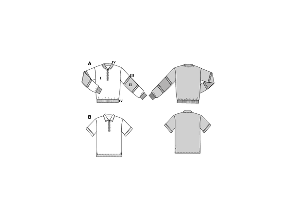 Burda 5744 - Genser til herre