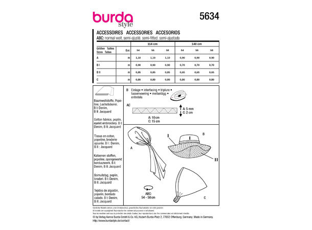 Burda 5759 - Balaclava, votter og muffe.