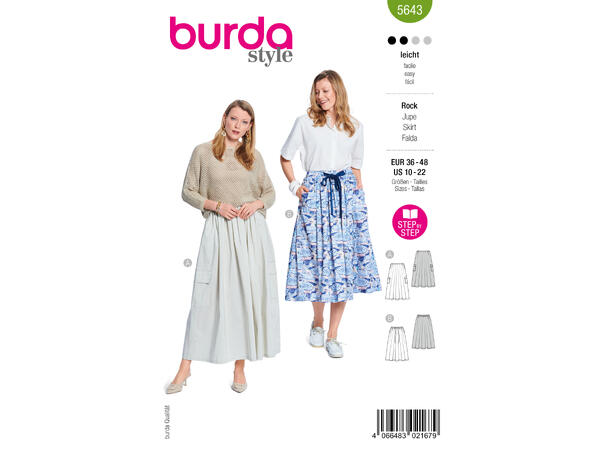 Burda 5766 - Skjørt.