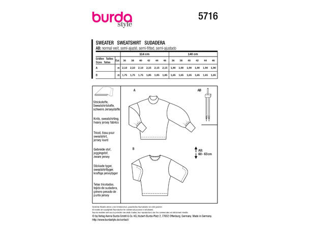 Burda 5788 - Genser.
