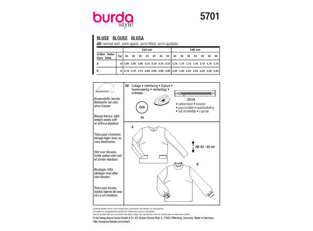 Burda 6234, Topp og genser