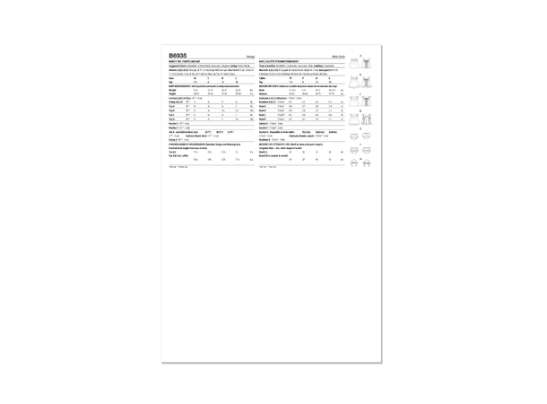 Butterick 6935- klespakke til baby